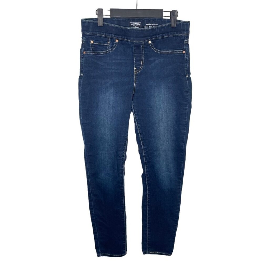 Signature Levi Strauss Totally Shaping Pull On Skinny Jeans Dark Wash W30 L30